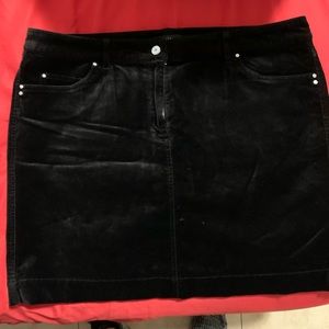 Black velvet mini skirt from White House Black Market